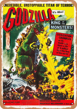 Godzilla (1953) 2 - Metal Sign