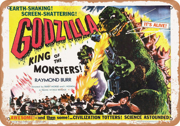 Godzilla (1954) 3 - Metal Sign