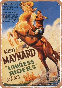 Lawless Riders (1935) - Metal Sign