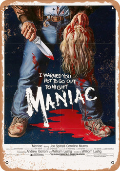 Maniac (1980) - Metal Sign