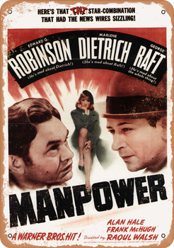 Manpower (1941) - Metal Sign