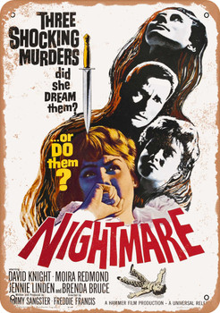 Nightmare (1964) - Metal Sign