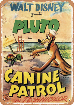 Pluto - Canine Patrol (1949) - Metal Sign