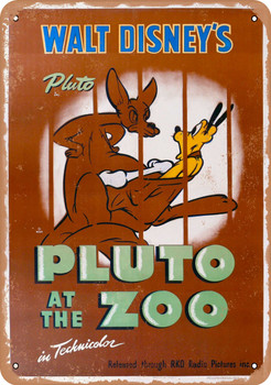 Pluto - Pluto at the Zoo (1942) 1 - Metal Sign