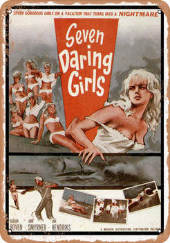 Seven Daring Girls (1962) - Metal Sign