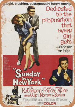 Sunday in New York (1963) 1 - Metal Sign