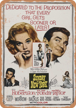 Sunday in New York (1963) - Metal Sign
