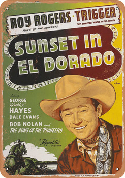 Sunset in El Dorado (1945) - Metal Sign