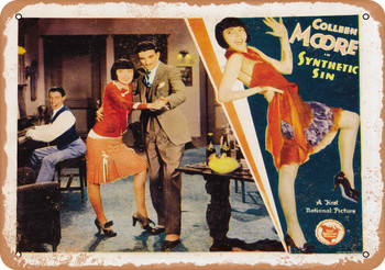 Synthetic Sin (1929) 4 - Metal Sign
