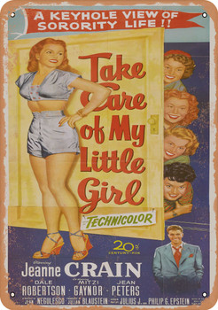 Take Care of My Little Girl USA, (1951) 2 - Metal Sign