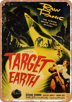 Target Earth (1954) - Metal Sign