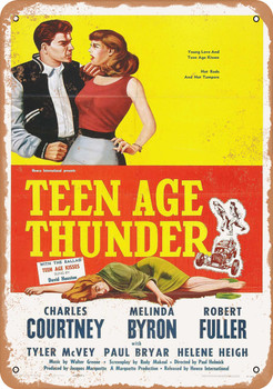 Teen Age Thunder (1957) - Metal Sign