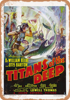 Titans of the Deep (1938) - Metal Sign