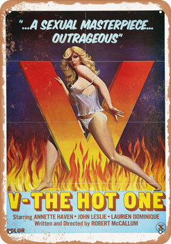 V - The Hot One (1978) - Metal Sign