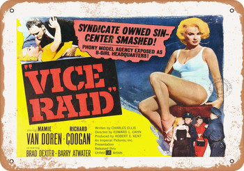 Vice Raid (1960) 1 - Metal Sign