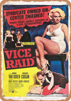 Vice Raid (1960) - Metal Sign