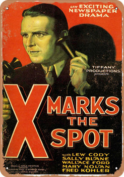 X Marks the Spot (1931) Metal Sign