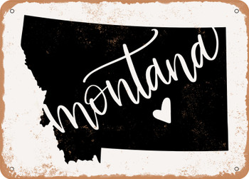 Montana Heart - Metal Sign