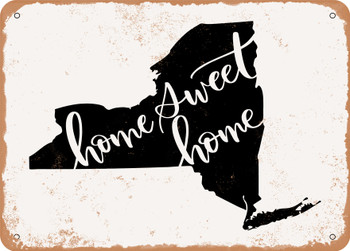 New York Home Sweet Home - Metal Sign