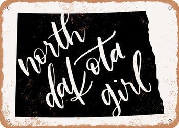 North Dakota Girl - Metal Sign