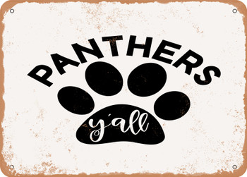 Panthers Y'all - Metal Sign