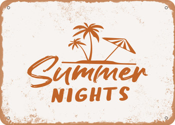 Summer Nights - Metal Sign