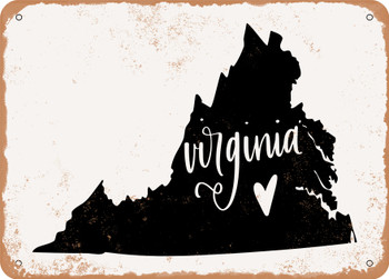 Virginia Heart - Metal Sign