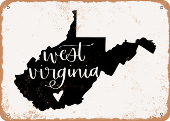 West Virginia Heart - Metal Sign