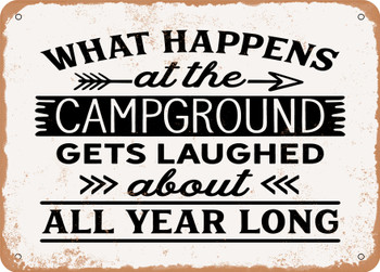 What Happens At the Campground - Metal Sign