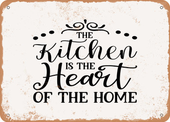 The Kitchen is the Heart of the Home - 3 - Metal Sign