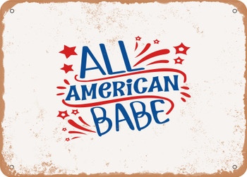 All American Babe - Metal Sign