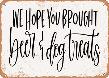 Beer and Dog Treats - Metal Sign