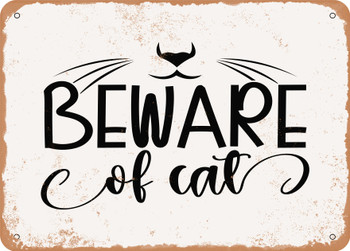 Beware of Cat - Metal Sign