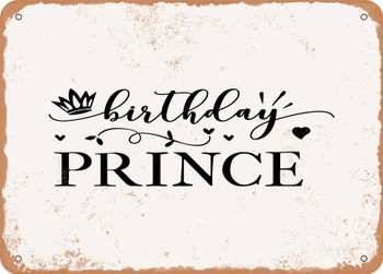 Birthday Prince - Metal Sign