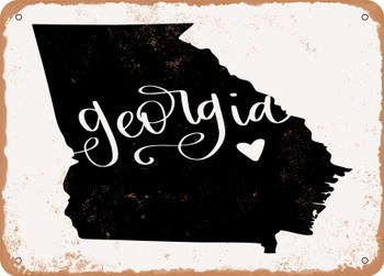 Georgia Heart - Metal Sign