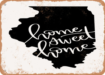 Illinois Home Sweet Home - Metal Sign