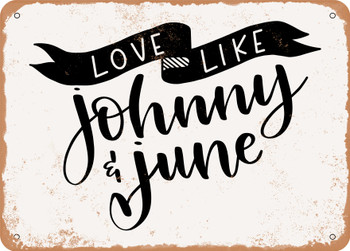 Johnny and June - Metal Sign