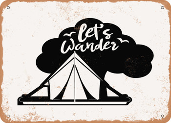 Lets Wander - 2 - Metal Sign