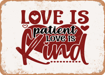 Love is Patient Love is Kind - Metal Sign