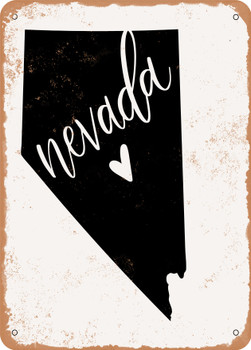 Nevada Heart  - Metal Sign