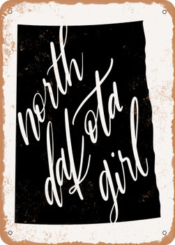 North Dakota Girl  - Metal Sign