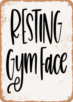Resting Gym Face - 5  - Metal Sign