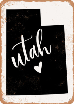 Utah Heart  - Metal Sign