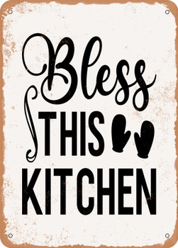 Bless This Kitchen  - Metal Sign