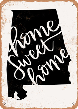 Alabama Home Sweet Home  - Metal Sign