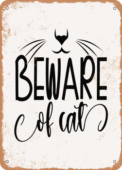 Beware of Cat  - Metal Sign