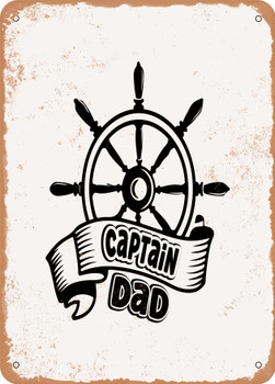 Captain Dad  - Metal Sign