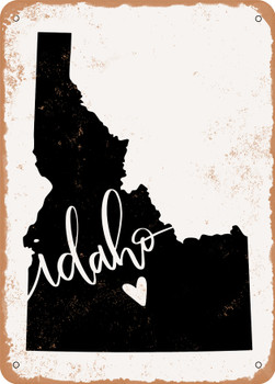 Idaho Heart  - Metal Sign