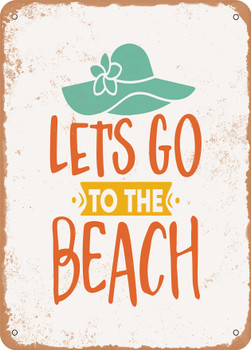 Lets Go to the Beach - 2  - Metal Sign