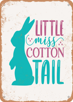 Little Miss Cotton Tail  - Metal Sign